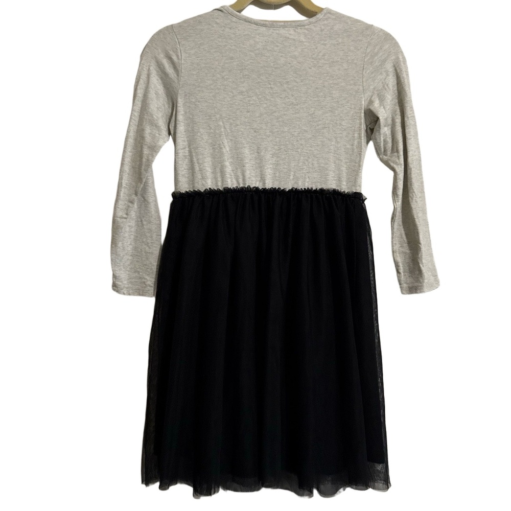 Dip Girls M (10-12) Grey Black Snowflake Tiered Tulle Dress Holiday Festive - Picture 5 of 5